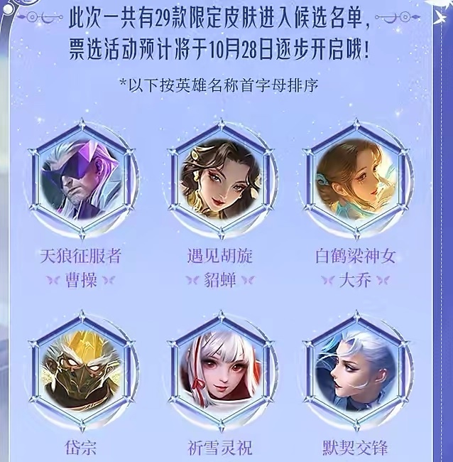 王者榮耀七周年返場皮膚名單 七周年限免皮膚介紹